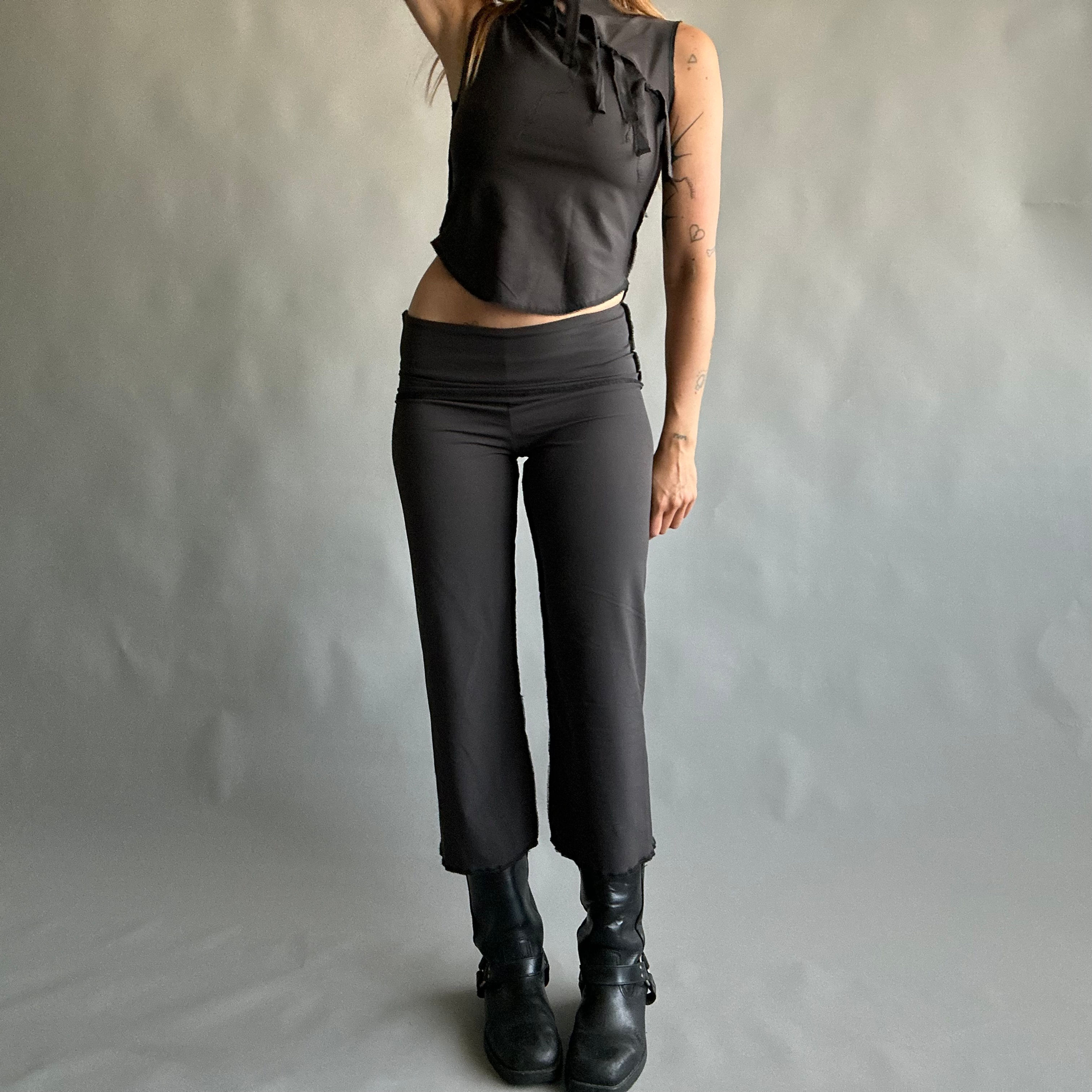 rozewolk cropped inside out trousers