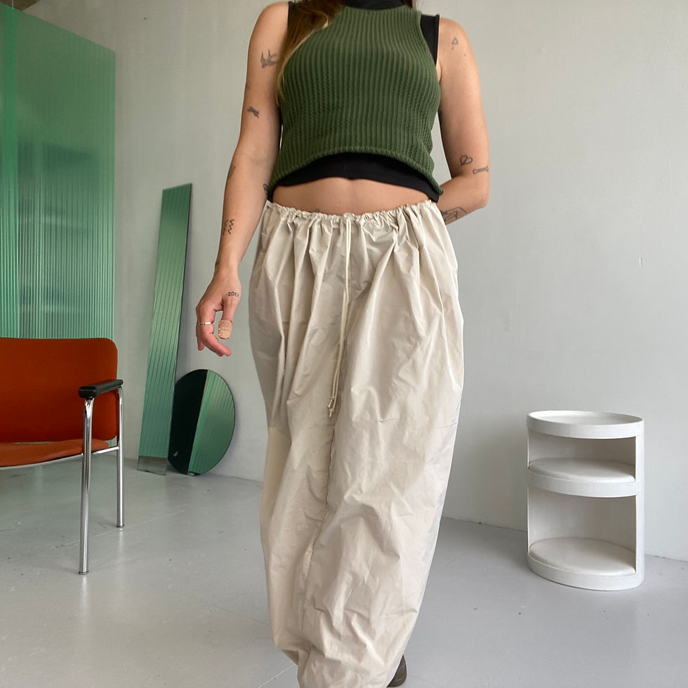 Thumbnail: balloon parachute skirt beige