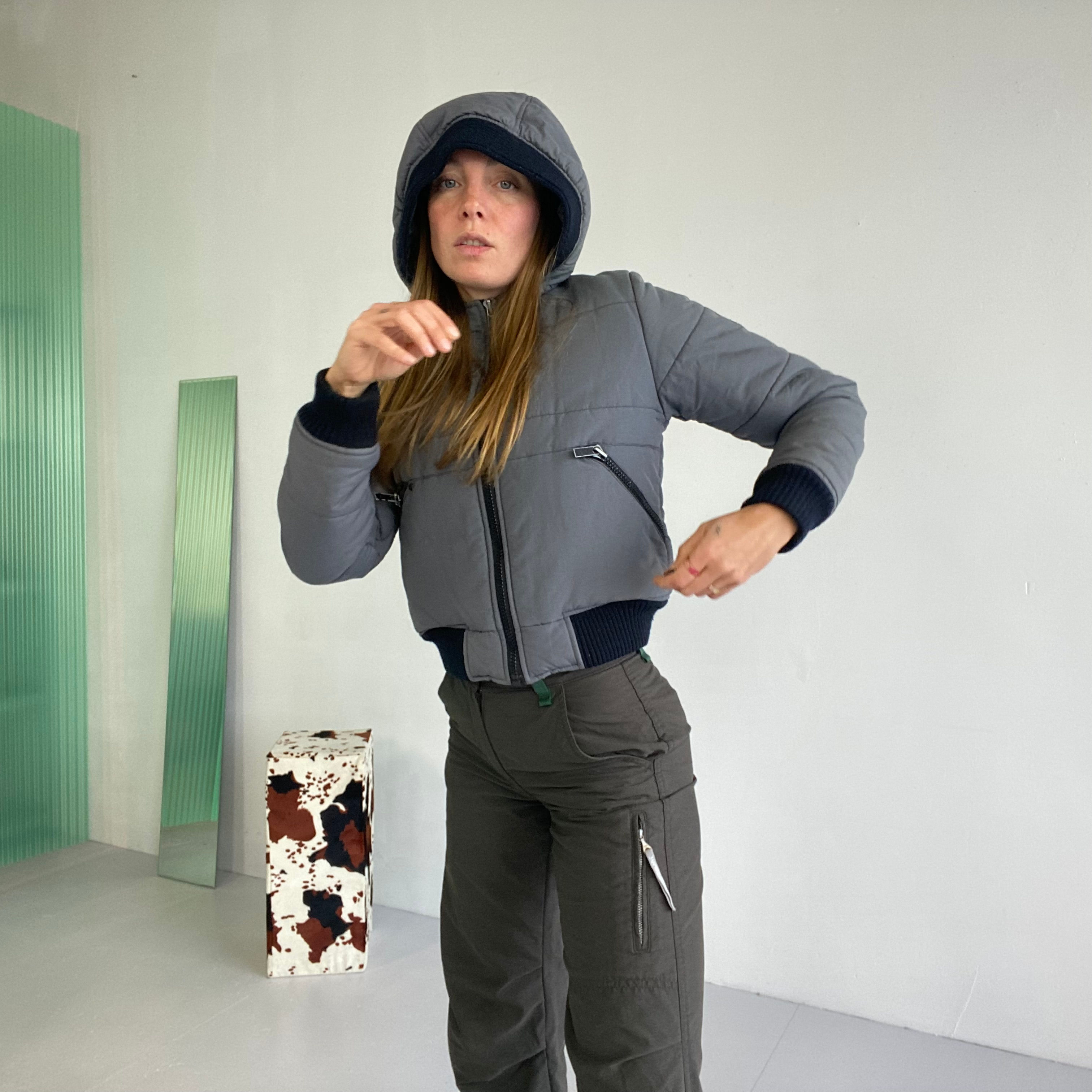 hooded y2k puffer jacket
