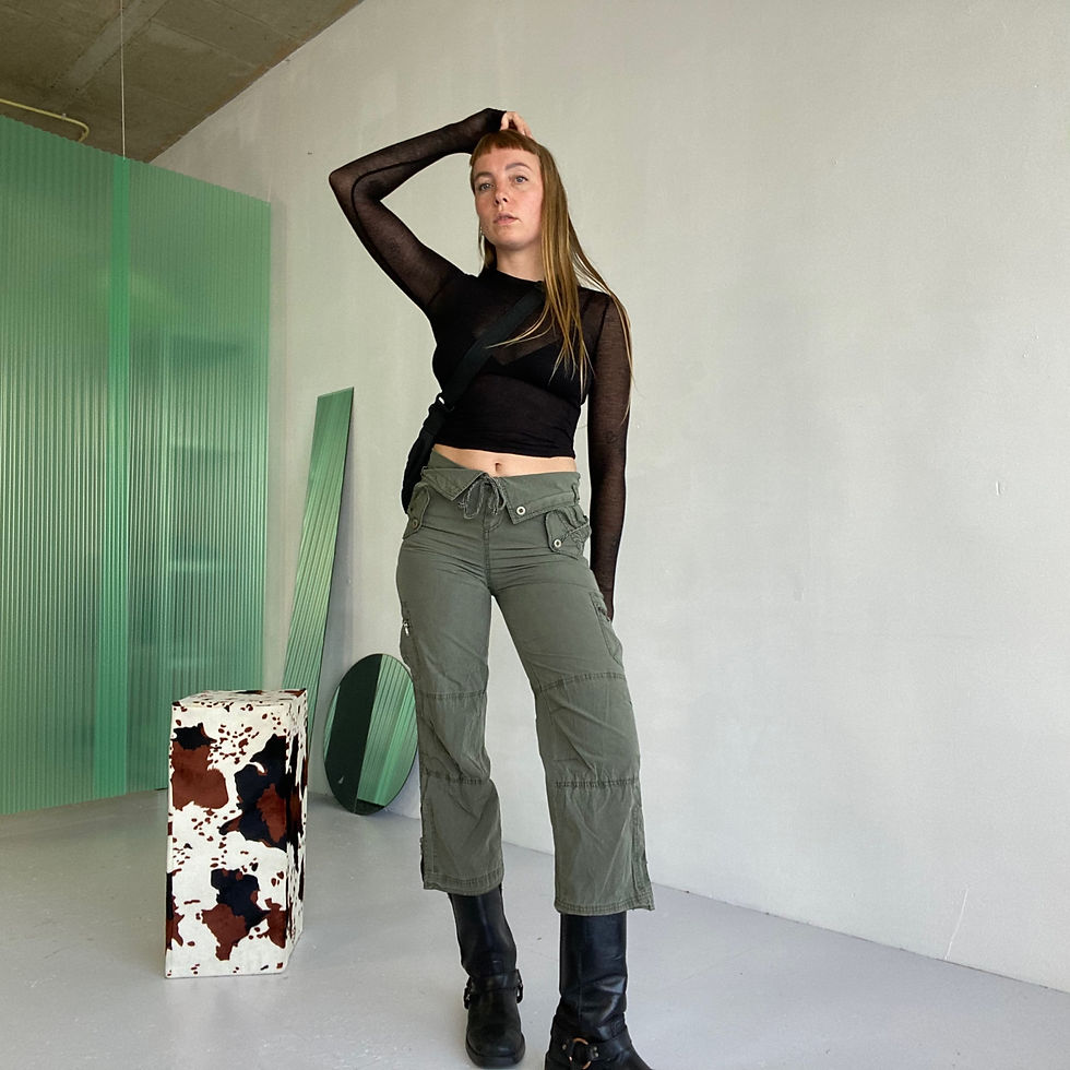 Thumbnail: archive style capri trousers 