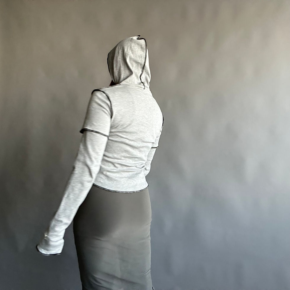Thumbnail: rozewolk hooded slouchy tee