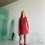 Thumbnail: asymmetric layered jersey dress washed red