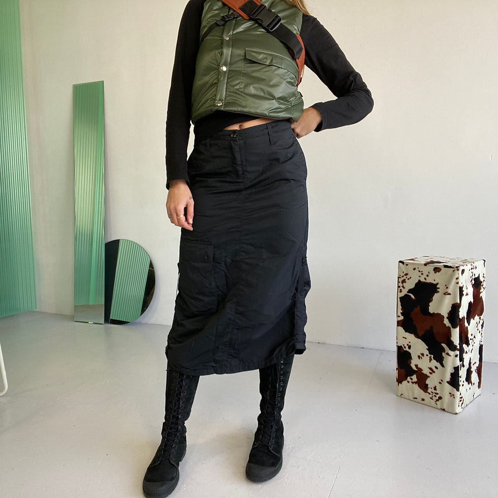 archive style parachute cargo skirt