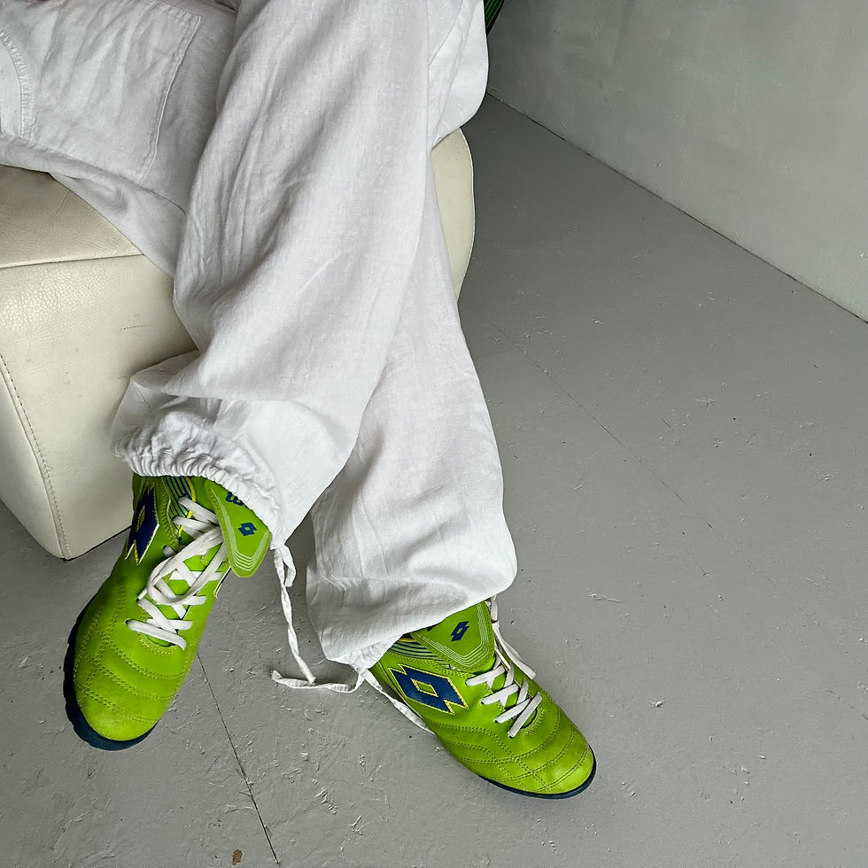 Thumbnail: lime tongue sneakers
