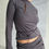 Thumbnail: rozewolk lycra drawstring tee grey/purple
