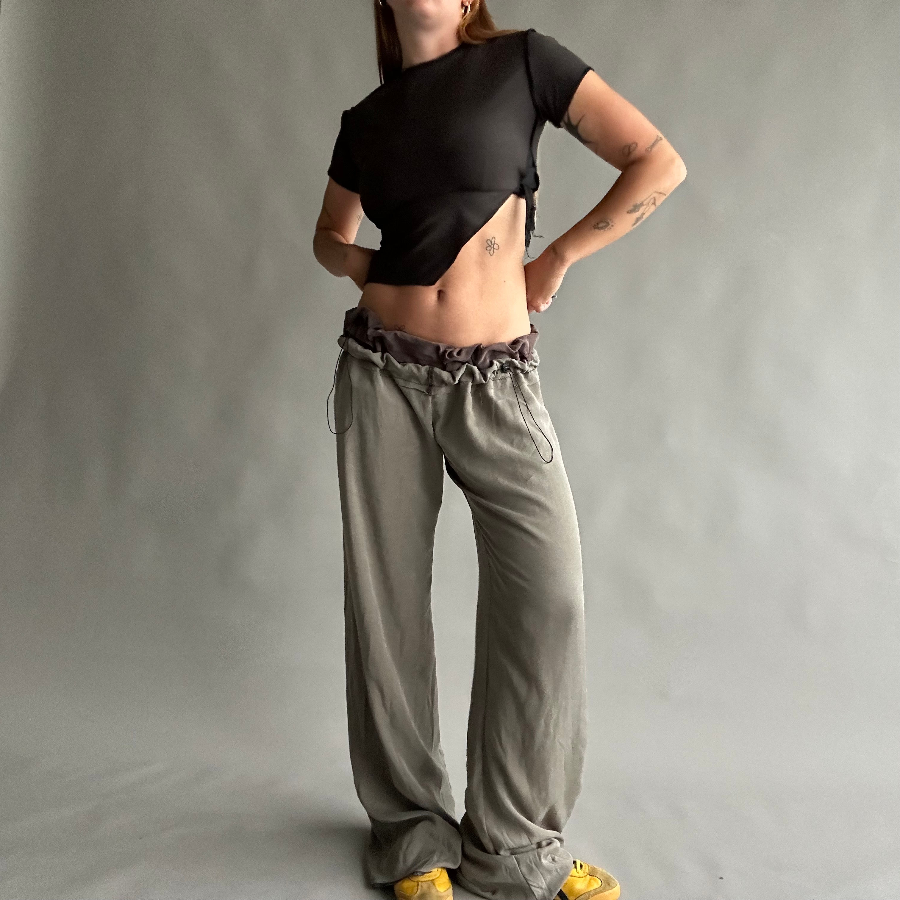 rozewolk double waisted trousers green