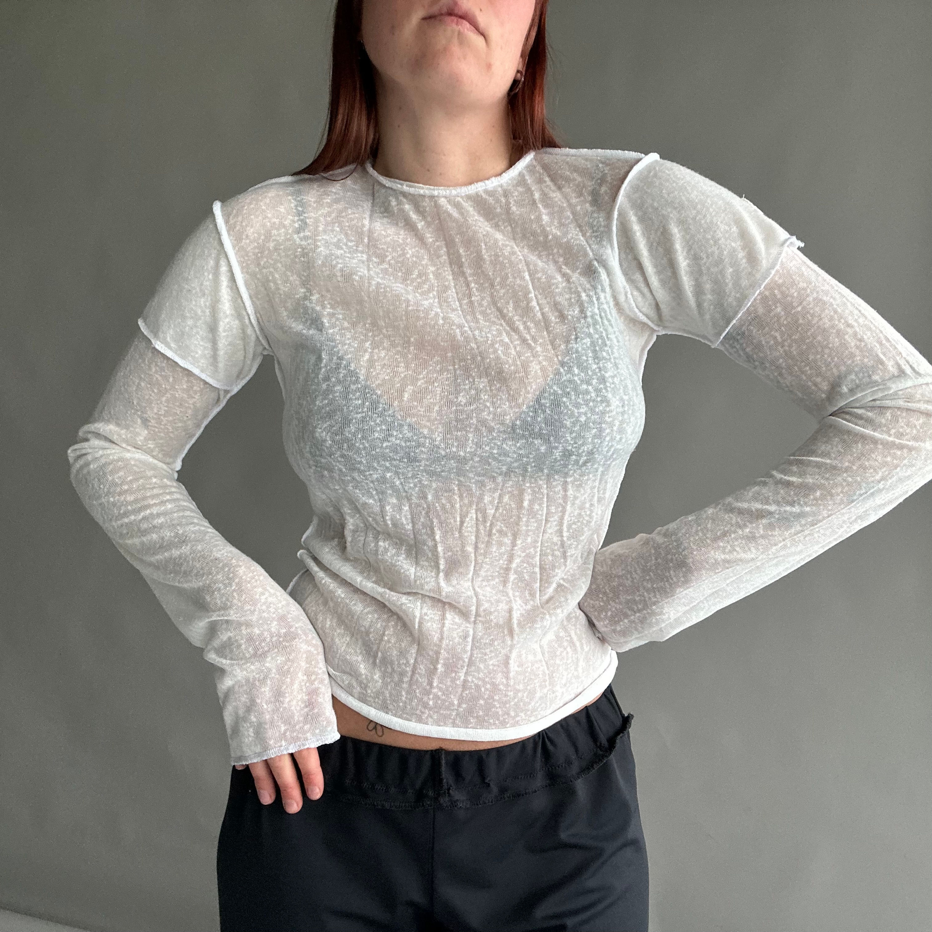 rozewolk sheer layered tee