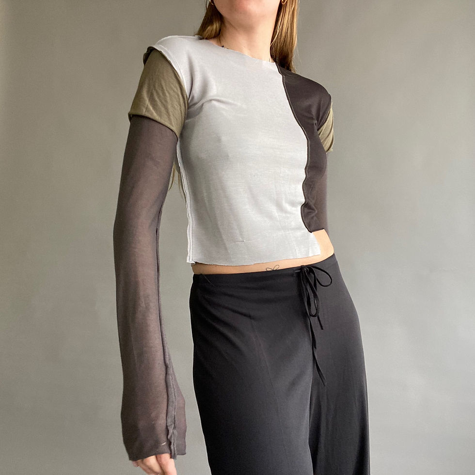 Thumbnail: rozewolk asymmetric longsleeve tee