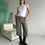 Thumbnail: low waist baggy linen capri trousers