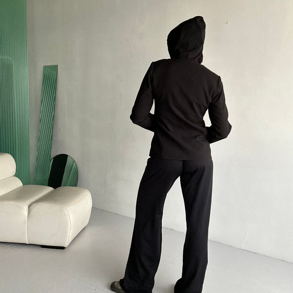 Thumbnail: hooded blazer black