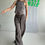 Thumbnail: rozewolk wrinkled oversized baggy trousers grey