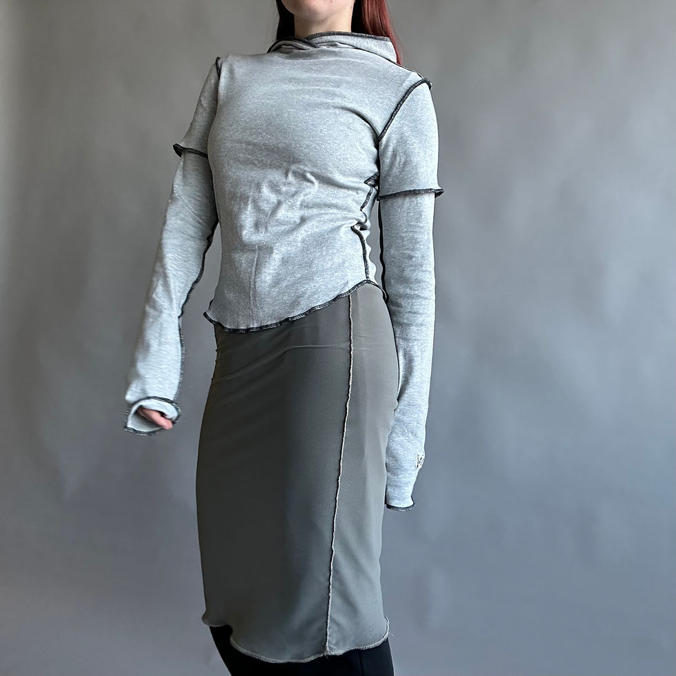 Thumbnail: rozewolk hooded slouchy tee