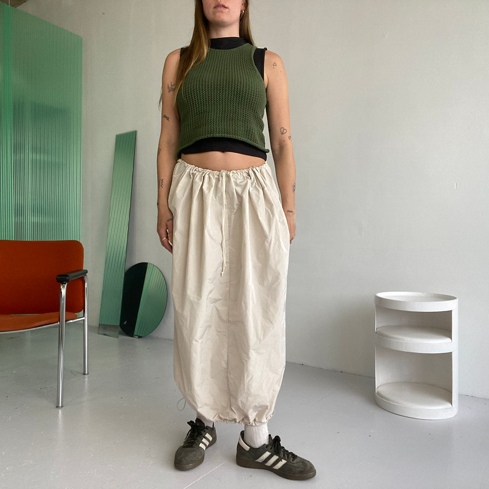 Thumbnail: balloon parachute skirt beige