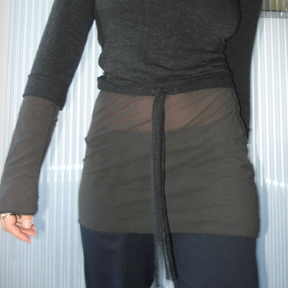 Thumbnail: rozewolk 2-top set woolblend/mesh