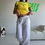 Thumbnail: low waist baggy linen trousers white
