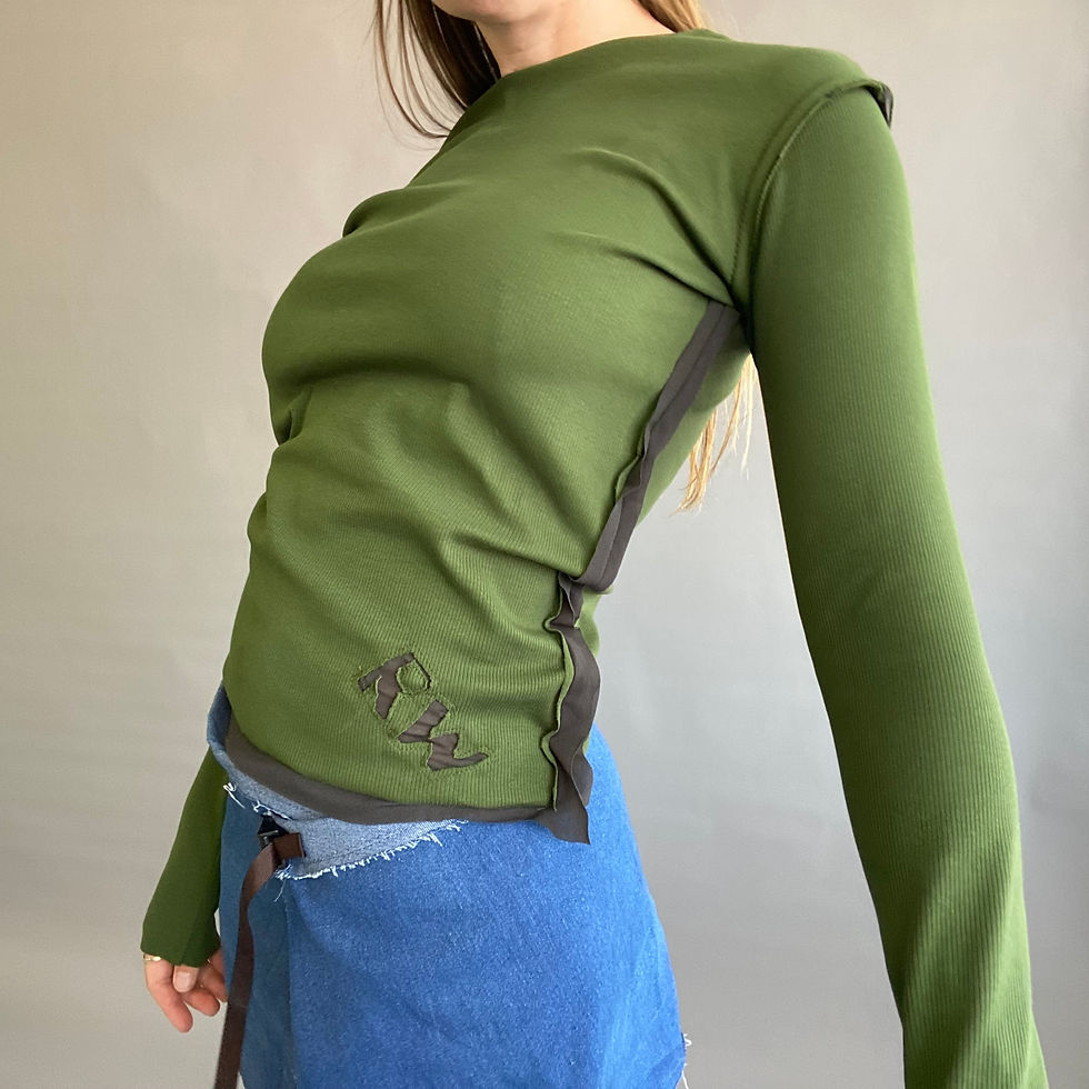 Thumbnail: rozewolk layered & distressed longsleeve 
