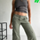 Thumbnail: low waist baggy cargo capri kaki