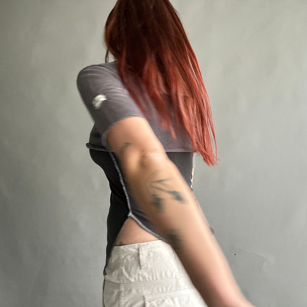 Thumbnail: rozewolk 2-top set grey cropped