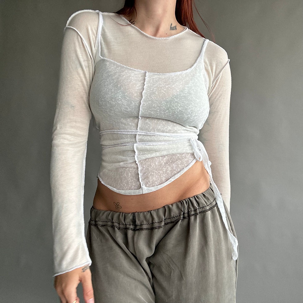 Thumbnail: rozewolk 2-top set white/beige