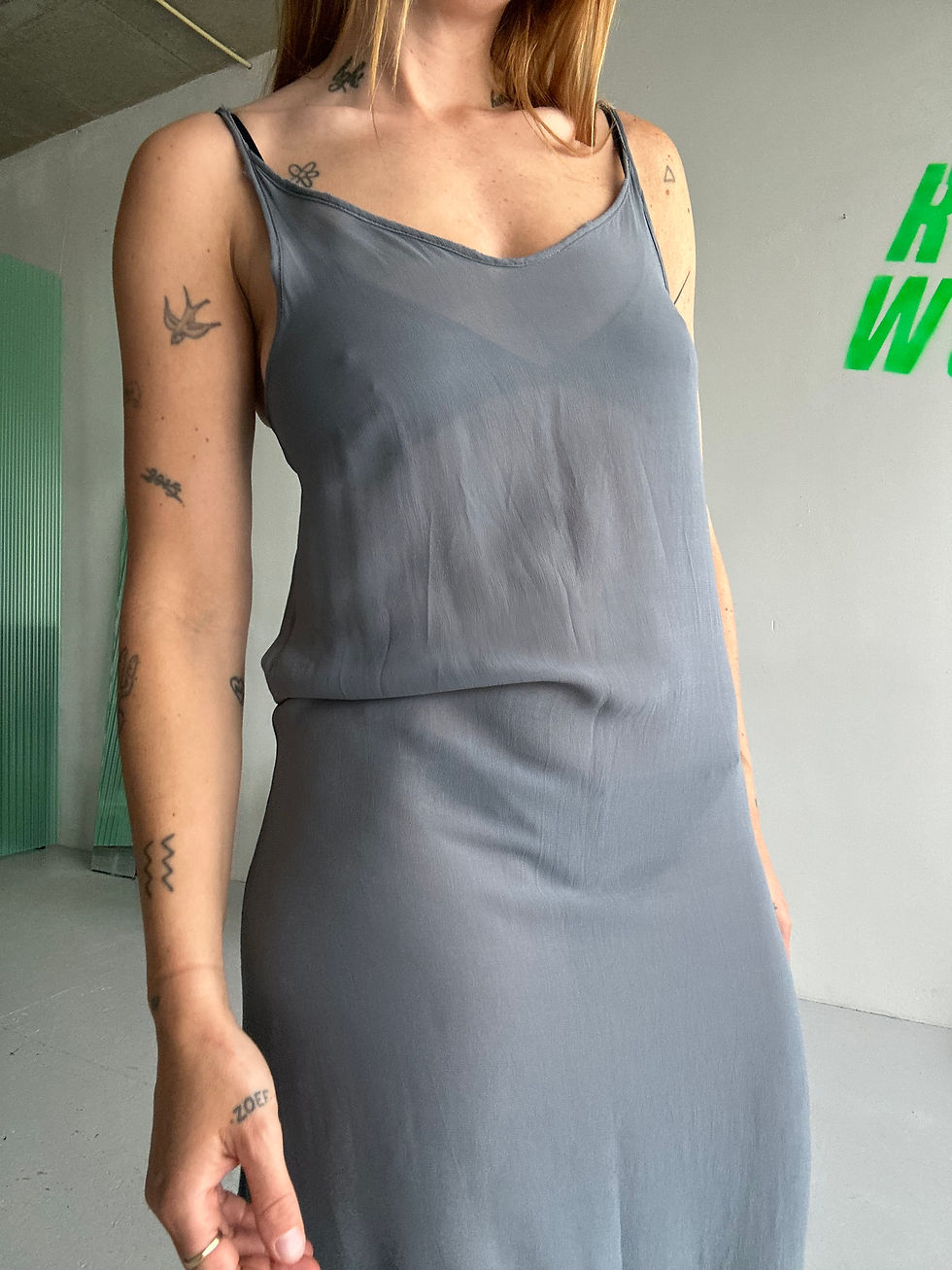 Thumbnail: see through distressed cami dress