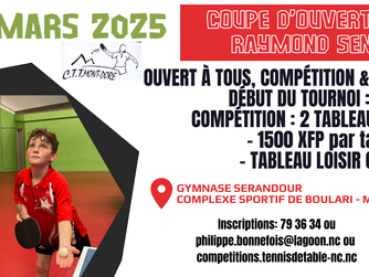 CTTMD Coupe d'ouverture Raymond Sens 2025