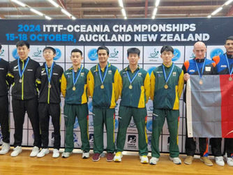 Nos cagous médaillés de bronze en par équipes au championnat d'Océanie