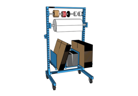 Link stands and trolleys can be configured with link packing bench accessories to make an i