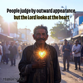 People judge by outward appearance, but the Lord looks at the heart.
‭‭1 Samuel‬ ‭16‬:‭7b‬ ‭NLT‬‬