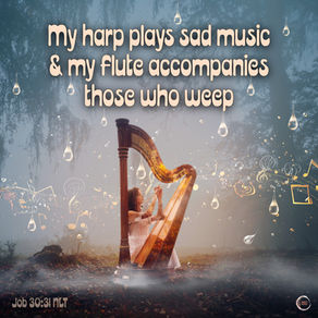 My harp plays sad music, and my flute accompanies those who weep.
Job 30:31 NLT