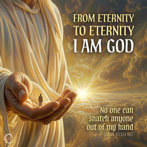 From eternity to eternity I am God. No one can snatch anyone out of my hand.
Isaiah 43:13a NLT