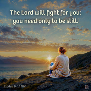 The Lord will fight for you; you need only to be still.
Exodus 14:14 NIV
