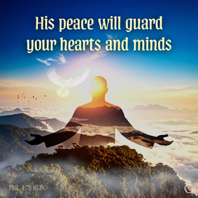 His peace will guard your hearts and minds
‭‭Philippians‬ ‭4‬:‭7‬b NLT‬‬