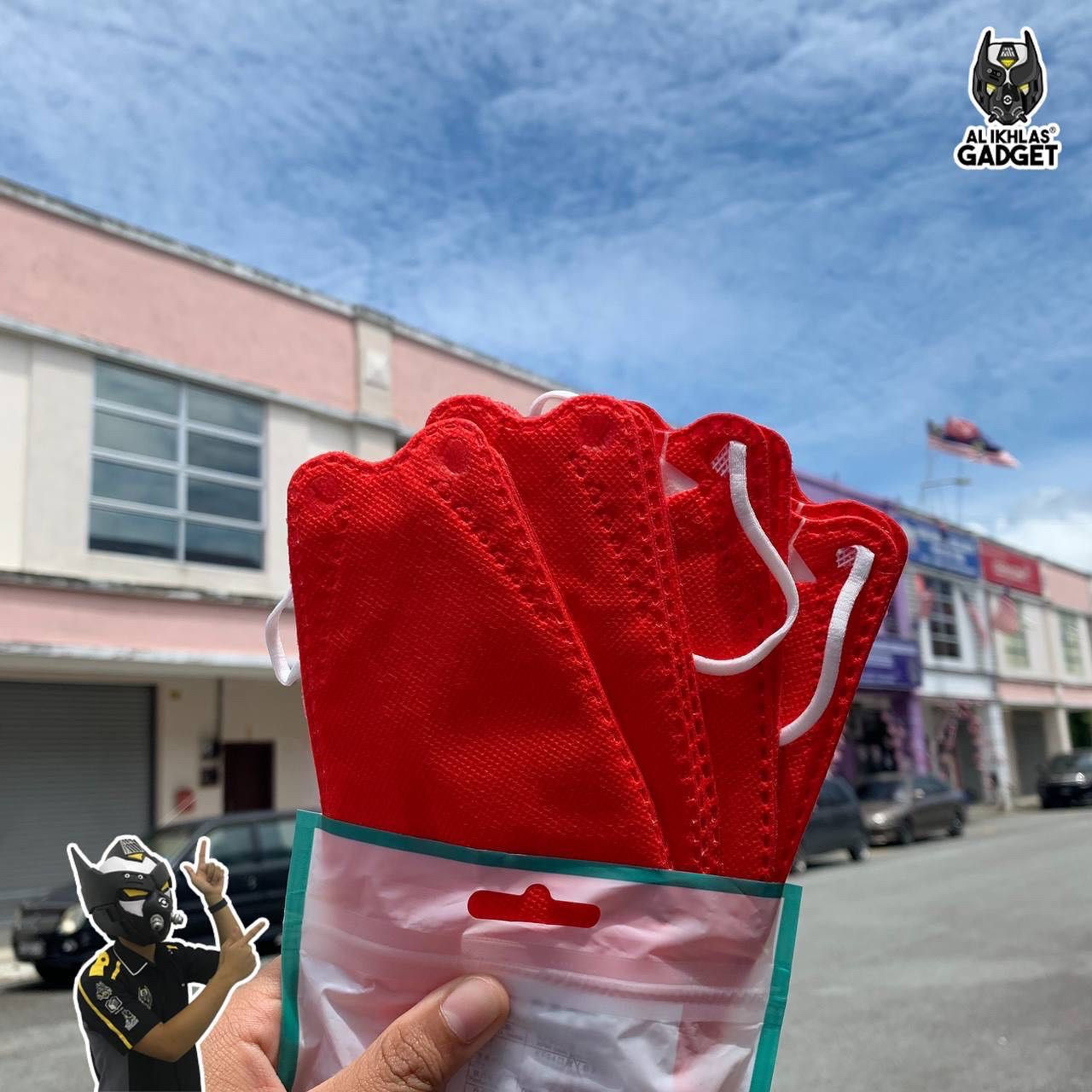 Facemask KF94 Red Colour