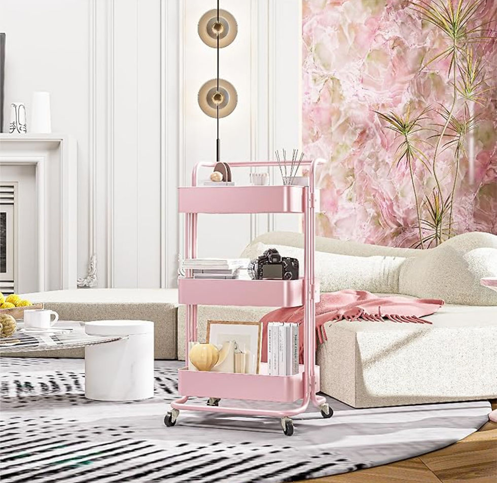 Miniatura: Carro Multifuncional Para Peluqueria o Salón Pink