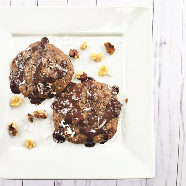 PALEO Soft Bake Chocolate Banana Tahini Cookies