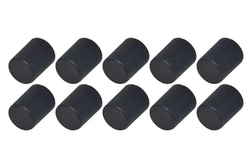 Miniatura: 10mm Black High Side R134a Long Service Cap, Charge Fittings - 10 Pack