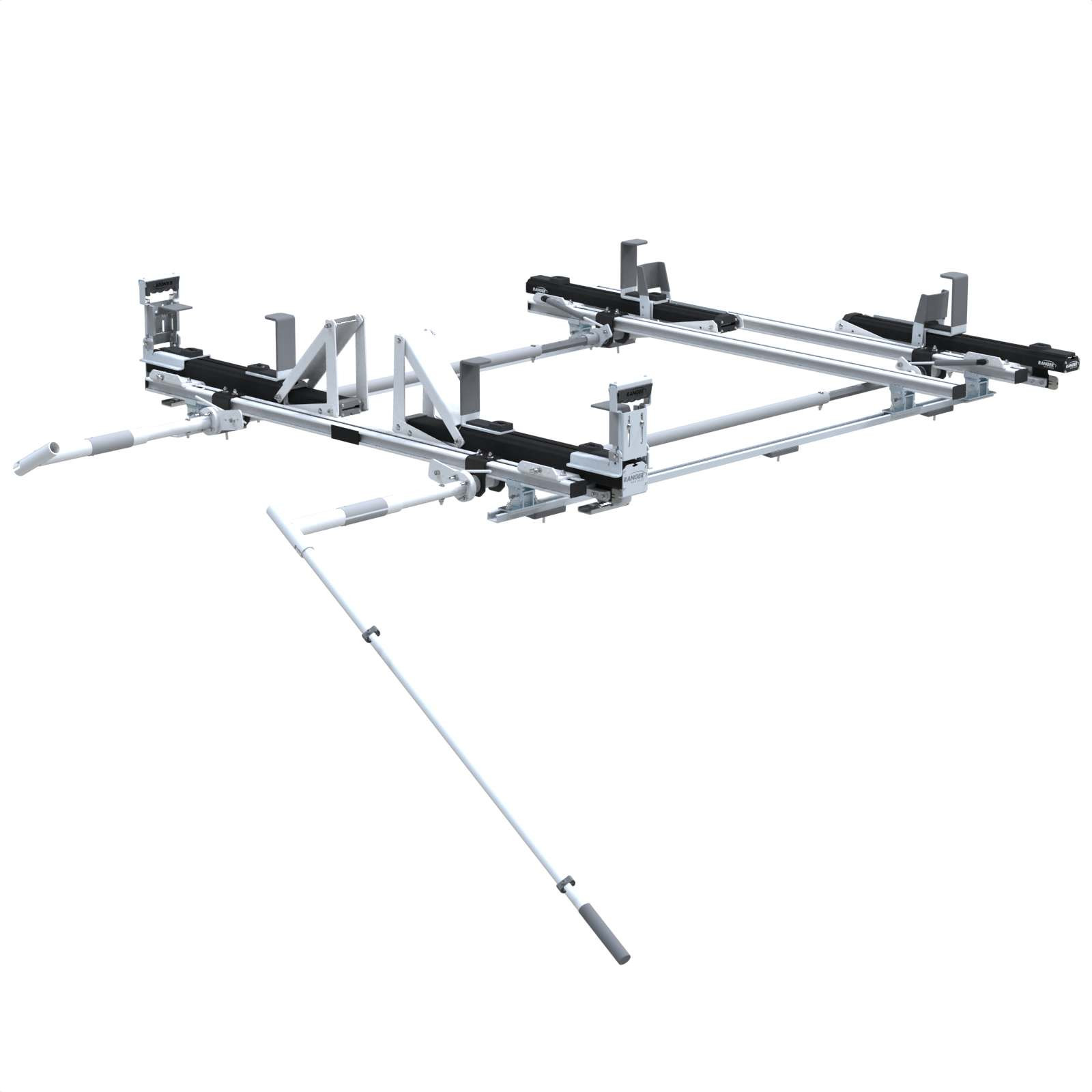 1880-FTR3 - Max Rack 2.0 Double, Aluminum, 3 Bar, Ford Transit 130 ...