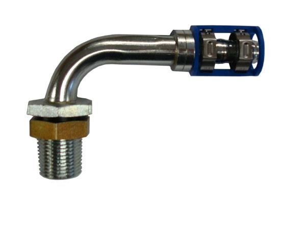 90 #10 Bulkhead Fitting for #12 Reduced Diameter Hose