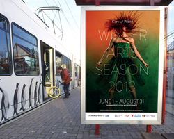 Winter Arts Season outdoor advertising