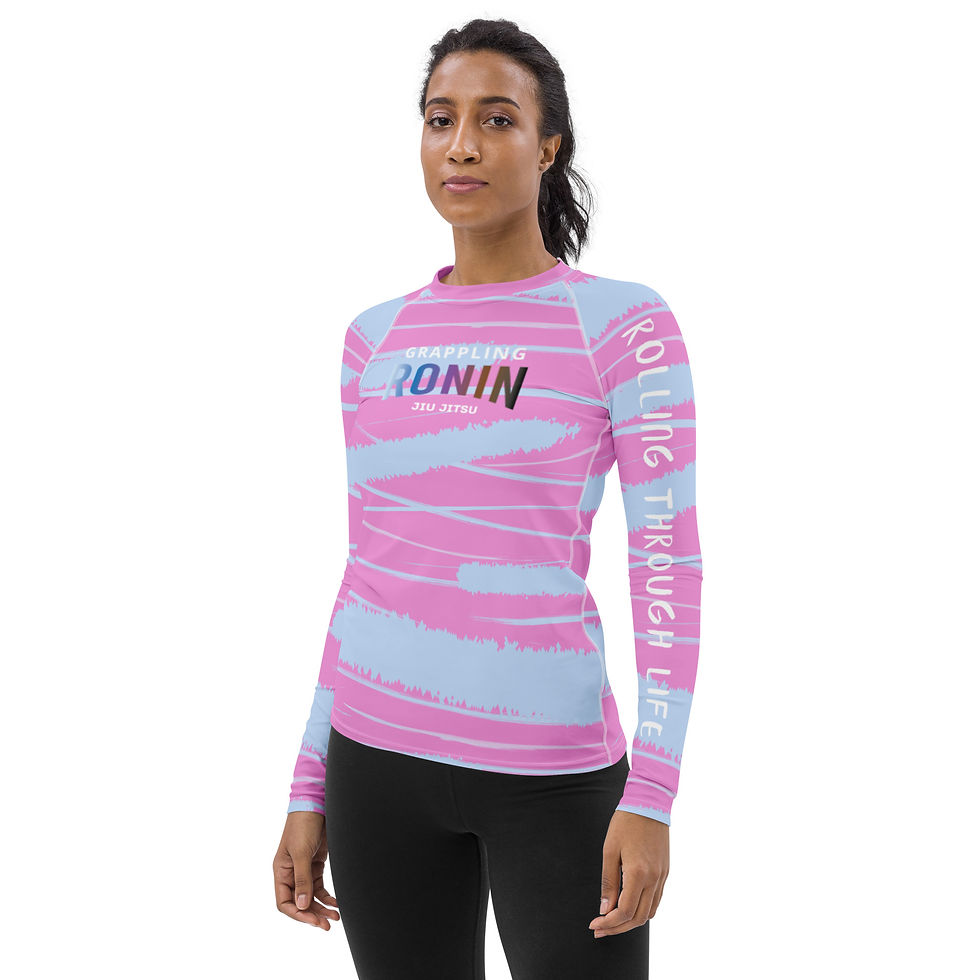 Thumbnail: Women's Pink/Blue Rash Guard