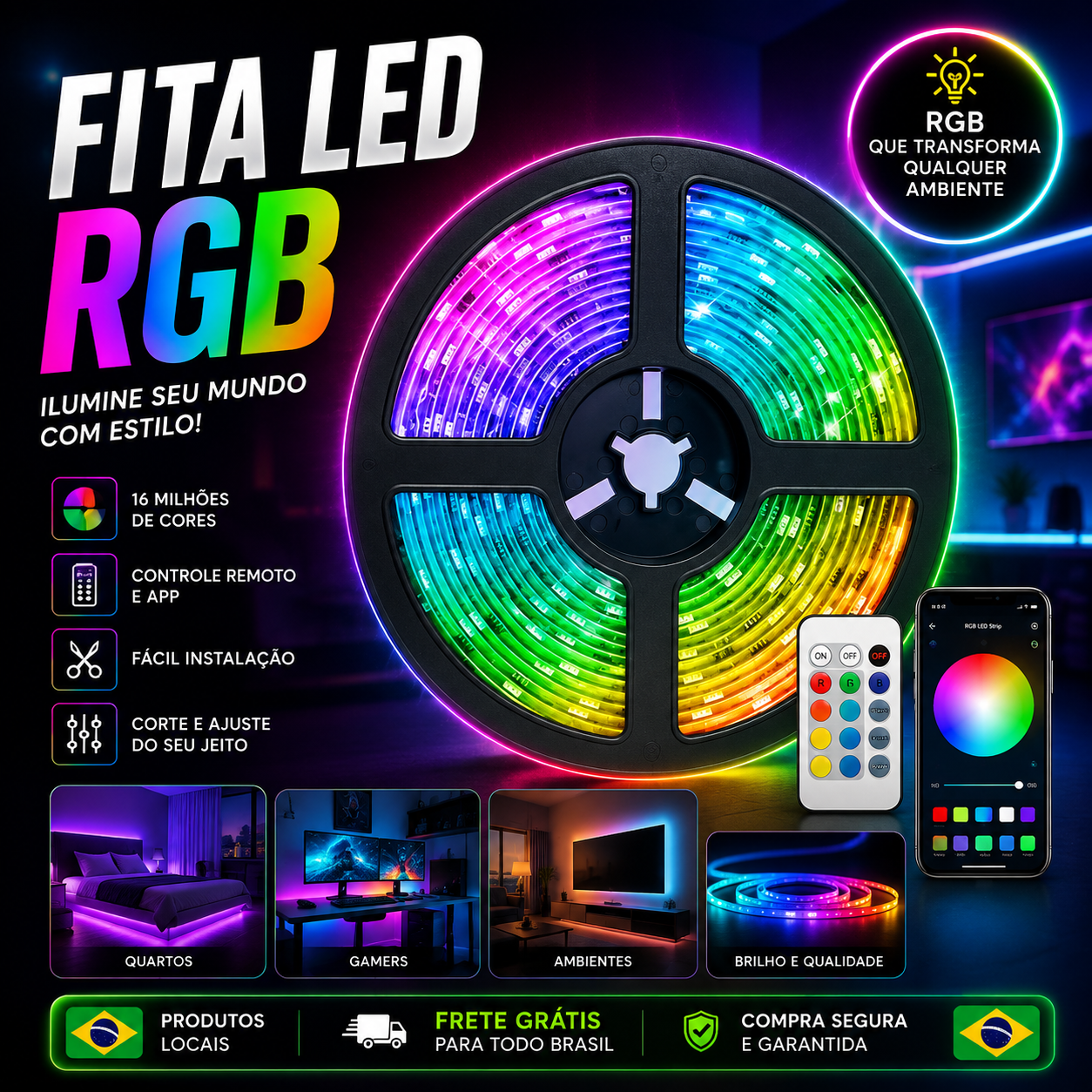 Fita Led Rgb 10m