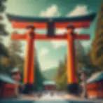 DALL·E 2025-02-20 17.06.36 - A massive traditional Japanese torii gate standing majestical