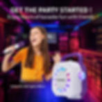 Miniatura: Karaoke Machine for Kids - Bluetooth Speaker with 2 Microphone - Portable Kids K
