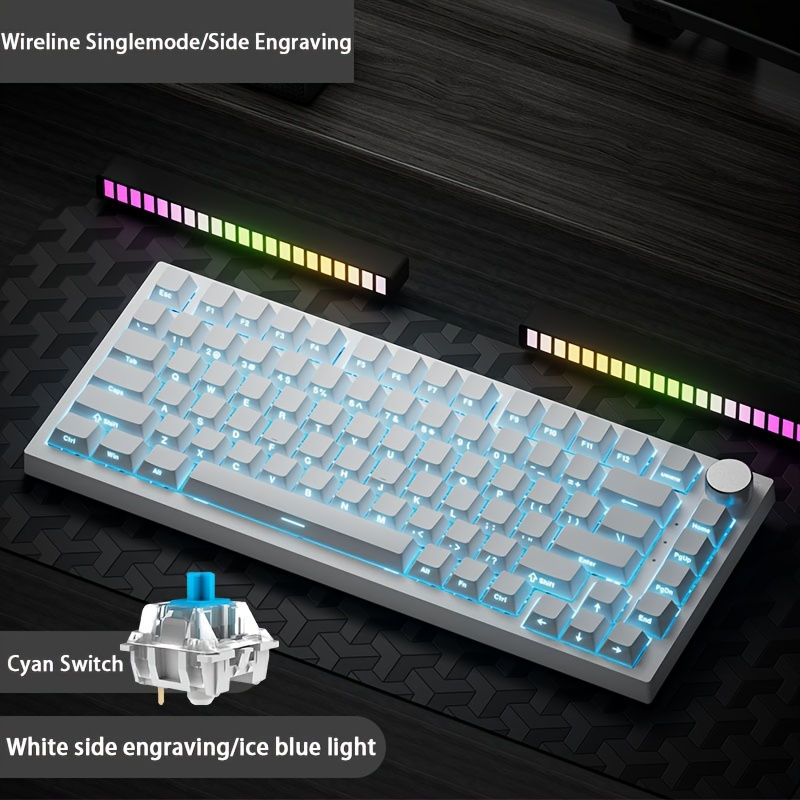 Thumbnail: AJAZZ AK820 Wired With Rotary Volume Buttons Hot-Swappable Keys For Office And H
