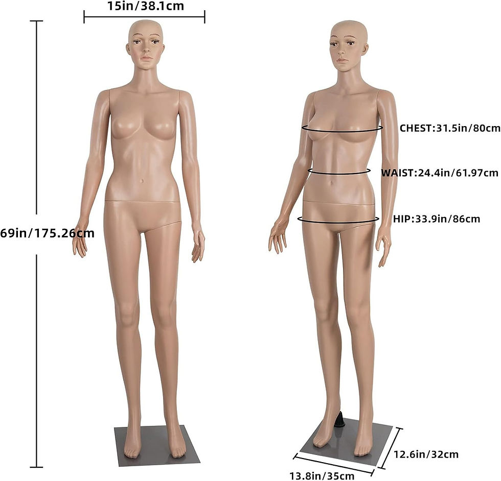 Miniatura: MANIQUI, CUERPO COMPLETO, BASE METALICA