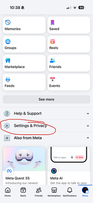 Facebook phone settings and privacy