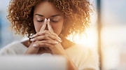 Lady feeling stressed