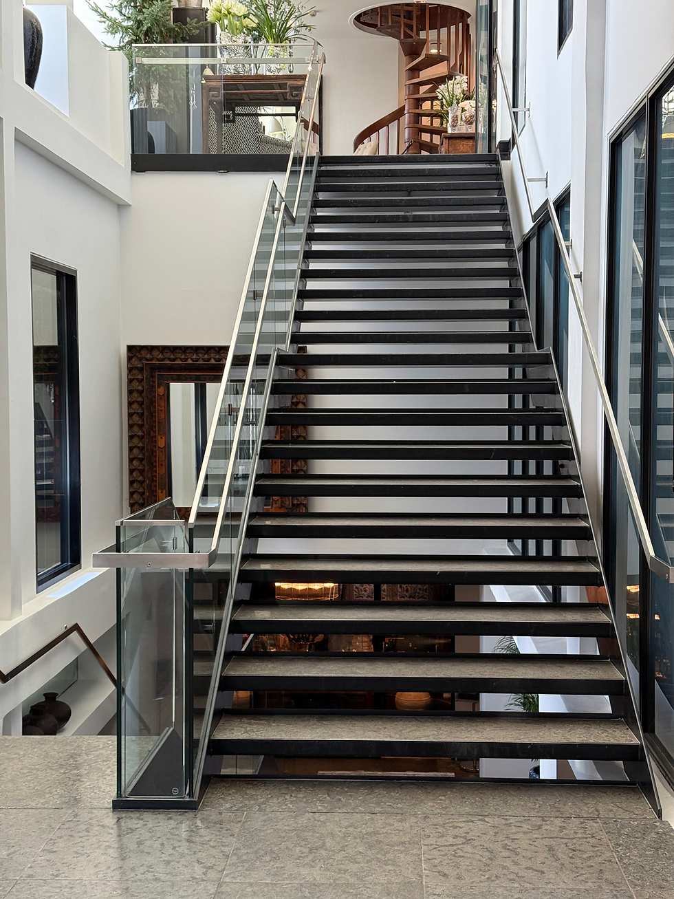 Stairs leading up to the bedrooms