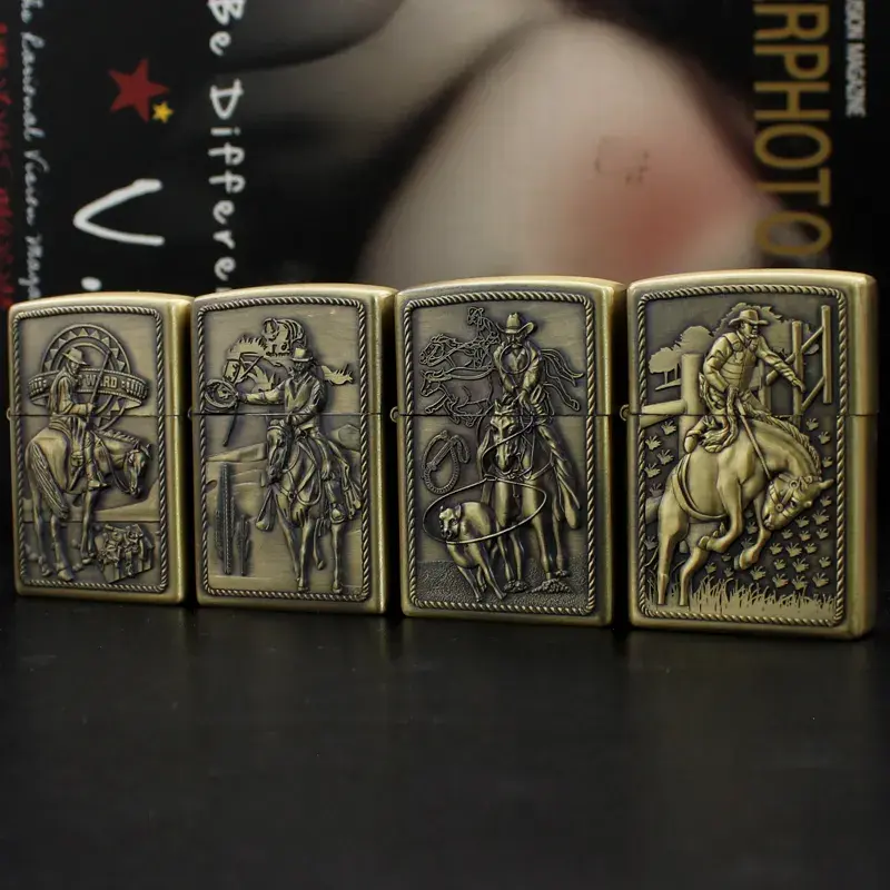 Western Cowboy Themed Case Lighters Choose Your Style