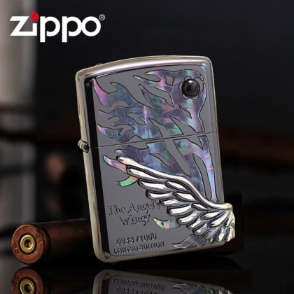Japan Armor Limited Shell Angel Wings PAW-120SBK Zippo Japan Armor Limited Shell Angel Wings PAW-120SBK Zippo